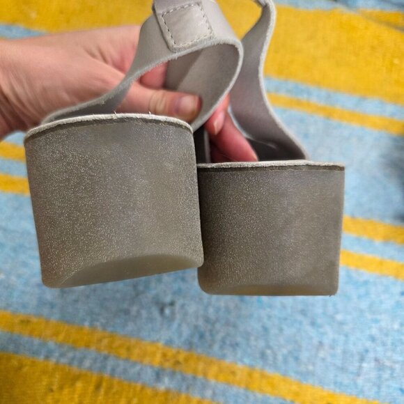 Fly London Gray Leather Platform Sandals Size 43 - Picture 6 of 6